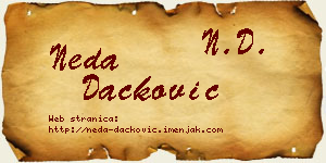 Neda Dačković vizit kartica